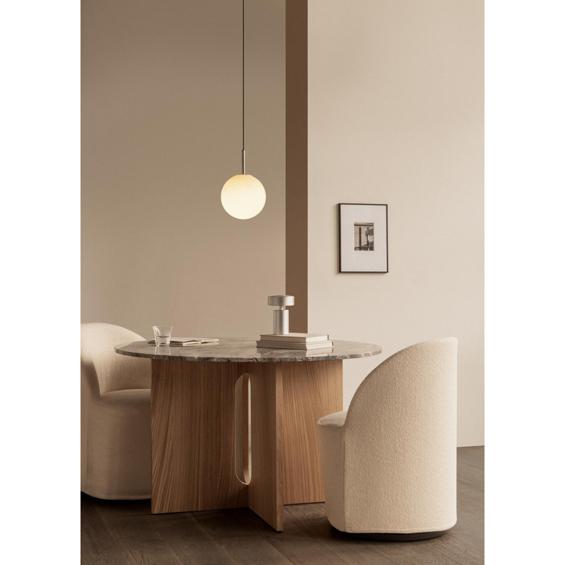TR Bulb Series 1 - Light Pendant, Matte White, Polished Steel