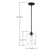 Breena 1 - Light Black Single Pendant