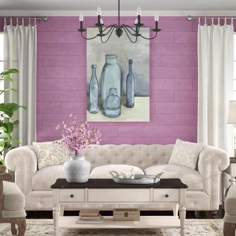 Still Life with Bottles I by Melissa Wang - Painting Print, 122cm H x 81cm W, Black Floater Framed