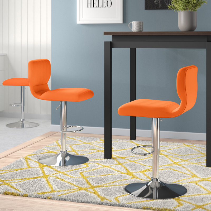 Tabouret pivotant à hauteur réglable Troutville, Orange