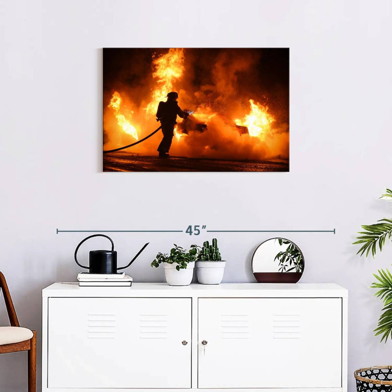 Lelar Fireman, 20" H x 30" W