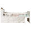 Cadre de lit simple avec rangement à 4 tiroirs, cadre de lit en bois pour enfants, lit plateforme simple avec tête de lit et échelle de garde-corps, aucun sommier requis, assemblage facile, blanc