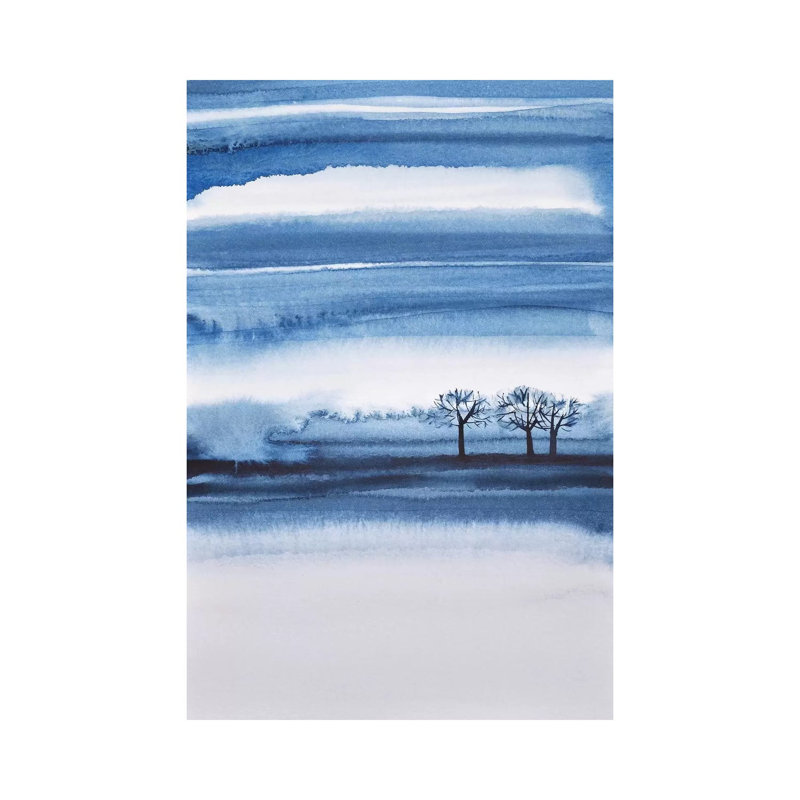 Winter Trees Abstract by Lesia Binkin - Wrapped Canvas Gallery-Wrapped Canvas Giclée, 66.04 cm H x 45.72 cm W x 1.91 cm D
