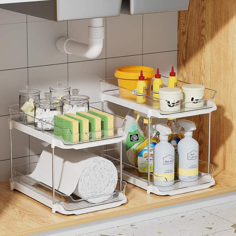 Adjustable Microfiber and Plastic Under Sink Organiser