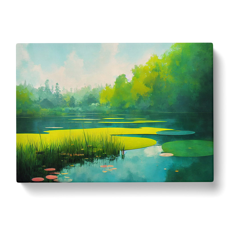Stunning Summer Pond - Wrapped Canvas