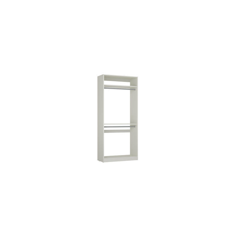 Module pour système de garde-robe avec tringle à vêtements - 84 po 36 po 16 po - Blanc, Blanc