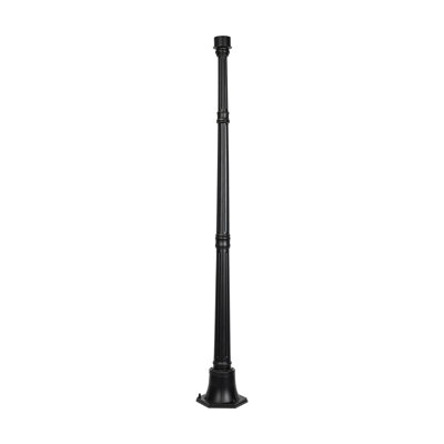  64 in. Outdoor Cast Aluminum Decorative Solar Lamp Post with EZ-Anchor