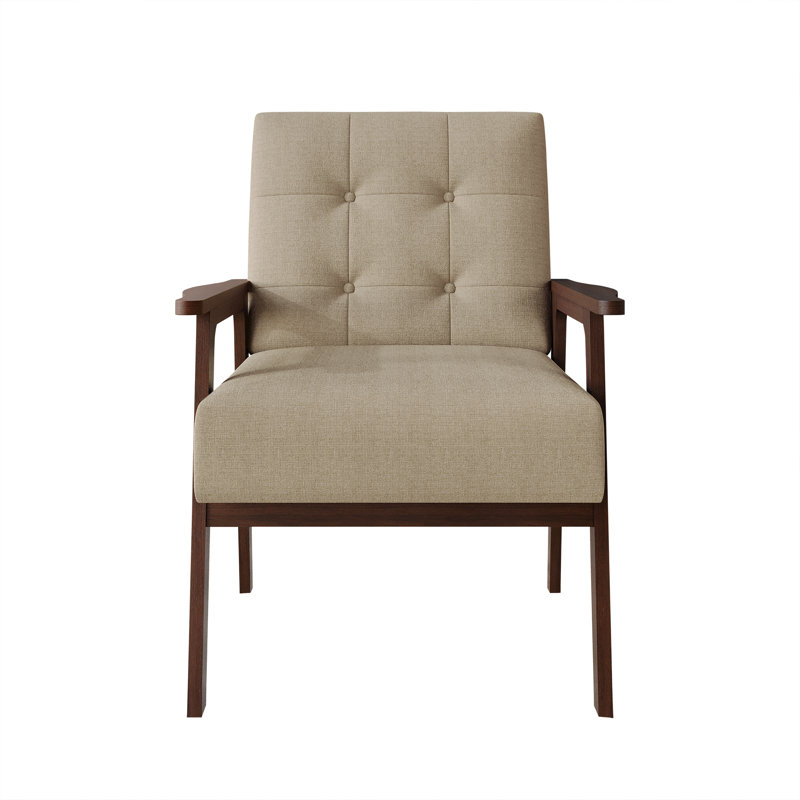 Chaise d'appoint en lin beige, Beige