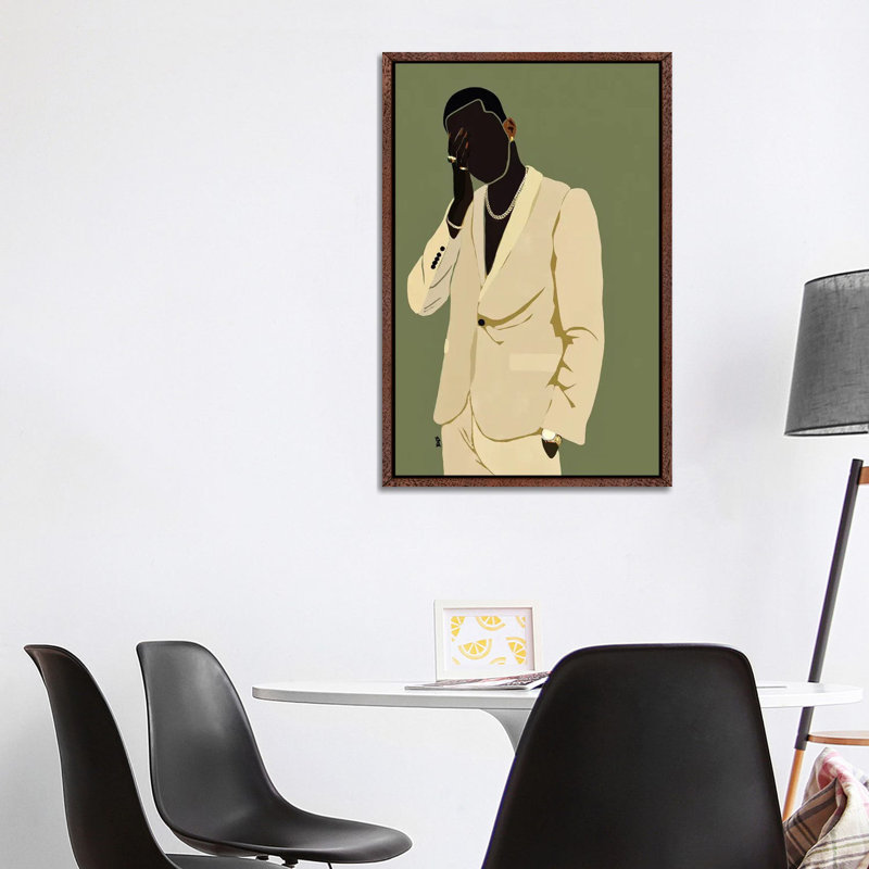 Pierre 1 Piece Wrapped Canvas Wall Art, 101.6 cm H x 66.04 cm W, Classic Brown Wood Framed Canvas