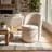 Swivel Barrel Chair Boucle Upholstered Accent Chair with High Back-943698876