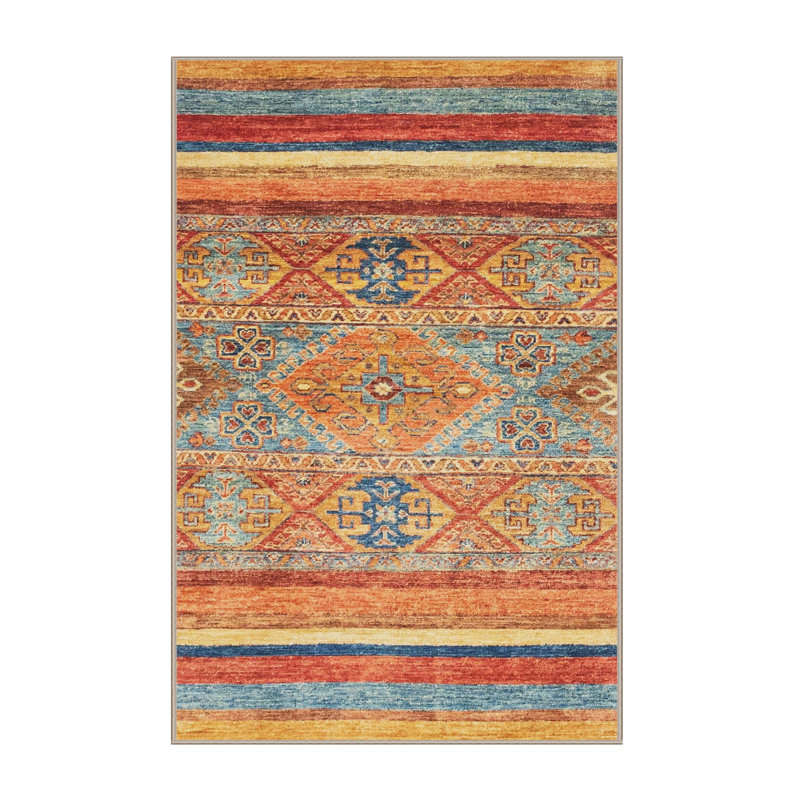 Abstract Indoor Rug, Rectangle 2' x 4'