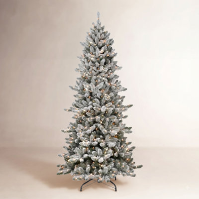 Gwyned Slender 7.5' Pre-Lit Spruce Christmas Tree