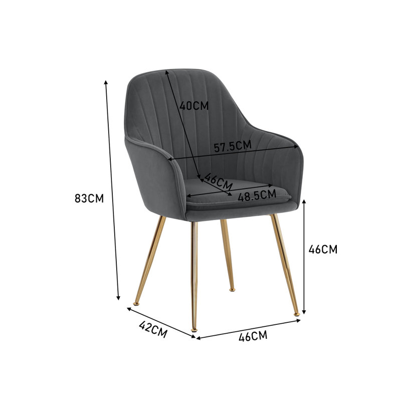 46cm H Wing Back Folding Stacking Armchair in Grey