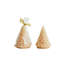 Bougie ronde en forme d'arbre de Noël avec pointes dorées-720964783-720964779