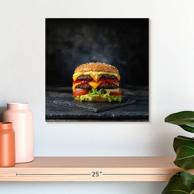 Yarlin Double Layer Cheeseburger, 16" H x 16" W
