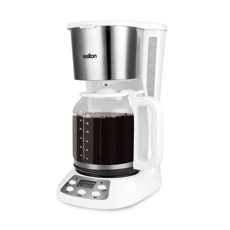 Salton 14-Cup Jumbo Java Coffee Maker, White