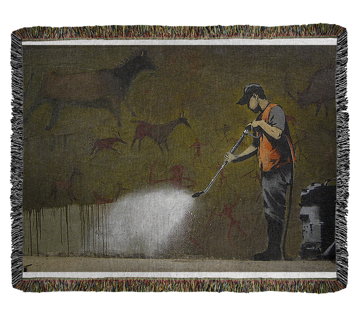 Wayfair Removal ArtVerse Cave Painting Removal Cotton Throw | Wayfair