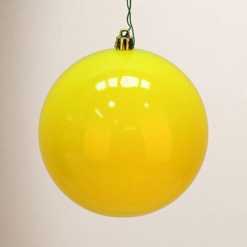4" Shatterproof Bauble, Lime Shiny