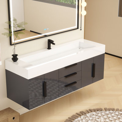 Meuble-lavabo mural simple 60 po Jessica
