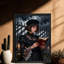 «Black Gothic Lady», art mural noir, impression de cadre fantaisiste foncé-1709487930