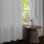 Rideau d'extérieur avec œillets, rideaux de salon imperméables et occultants, isolant et occultant pour la chambre à coucher, efficace pour le soleil et la protection de la vie privée, pour balcon, terrasse, pergola d'intérieur, panneau simple, l 100 po x L 108 po, blanc gris