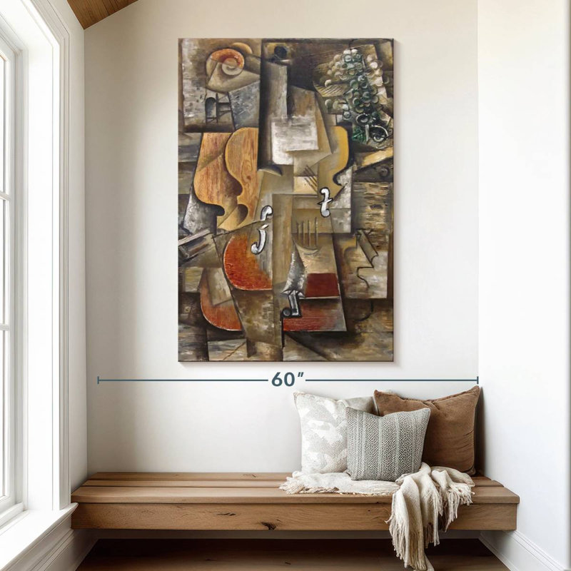 Avery, violon et raisins, H 51 po x l 34 po