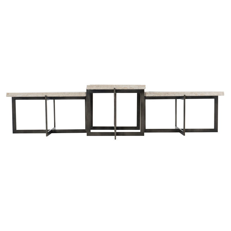Hathaway Cross Legs Coffee Table, 19.5" H x 22.25" L x 22.25" W