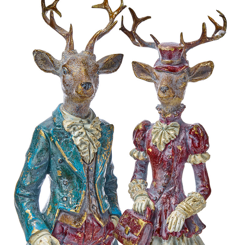 16,5 po en résine Gentlemen and Lady Deer