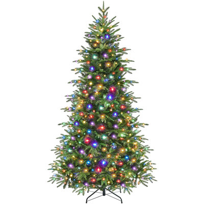 Pre-Lit Christmas Tree with Multicolored LED Lights of 9 Light Modes