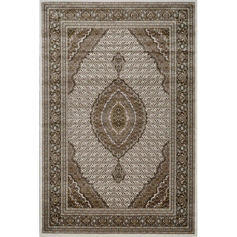 Tapis transitionnel à bordure Sutphin, vert, Rectangle 10 pi x 14 pi