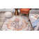Beverly Oriental Orange/Blue/Cream Area Rug