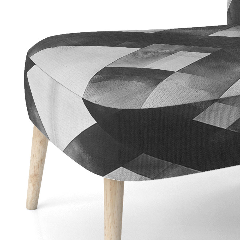 Chaise rembourrée Abstract Shapes, Chaise d'appoint sans accoudoirs