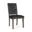 Elegant And Sophisticated Dining Chair Set With Button Tufting And Weathered Wood Legs