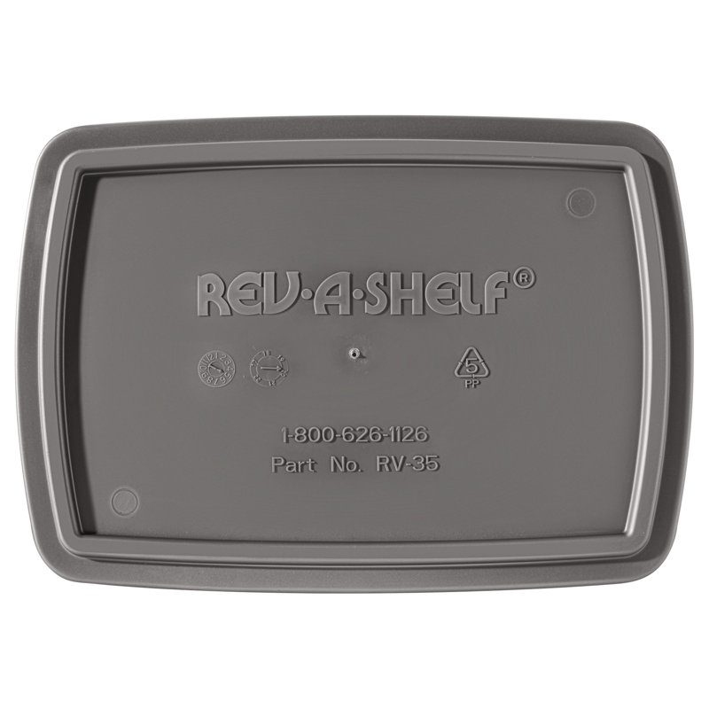 Gray Plastic Pull-Out Kitchen Trash Bin Set, 35 Quart, 2 Pack