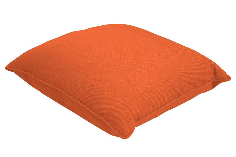 Sunbrella Lumbar Pillow, 18" H x 12" W, Spectrum Cayenne Sunbrella® Plainweave