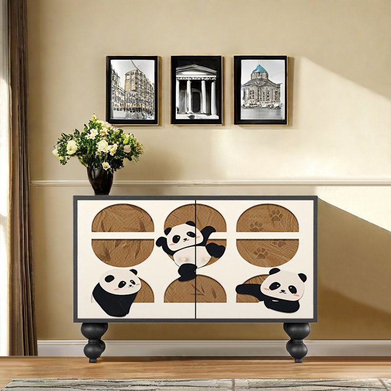 Armoire décorative de style crème français