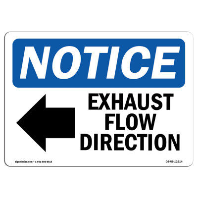 Exhaust Flow Direction Sign