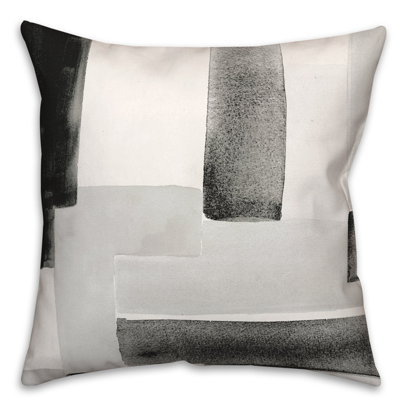 Outdoor Reversible Throw Pillow, Gray