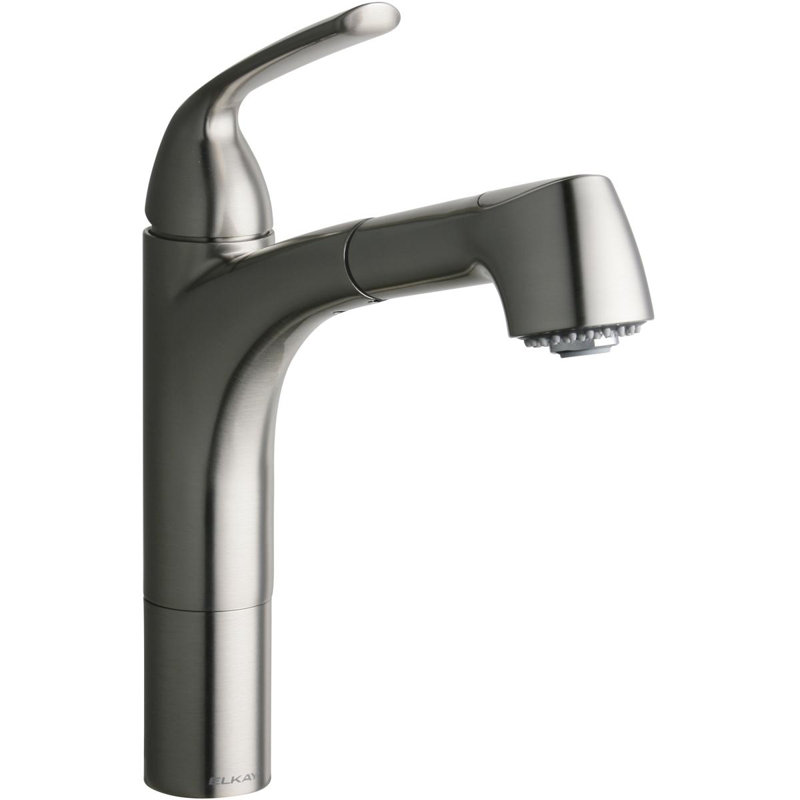 Gourmet Pull Out Single Handle Kitchen Faucet, Brushed Nickel