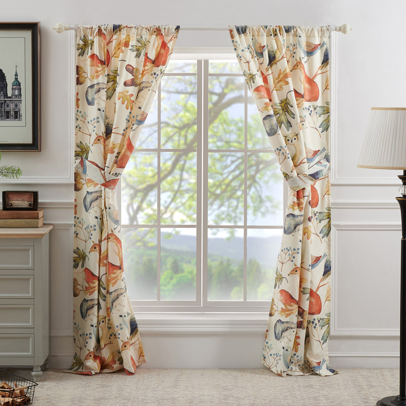 Elmina Willow Semi-Sheer Curtain Panels