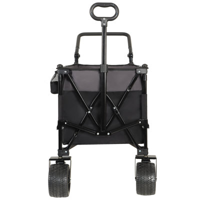 Chariot pliable multifonctionnel à roulettes avec poignée pivotante et roues tout-terrain à 360 ° - Conception robuste et réglable, grande capacité de transport, d'épicerie et d'utilisation à l'extérieur - Gris