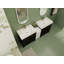 Meuble-lavabo autoportant avec lavabo en résine et armoires de rangement, avec porte à fermeture douce, ensemble KD-1740360223