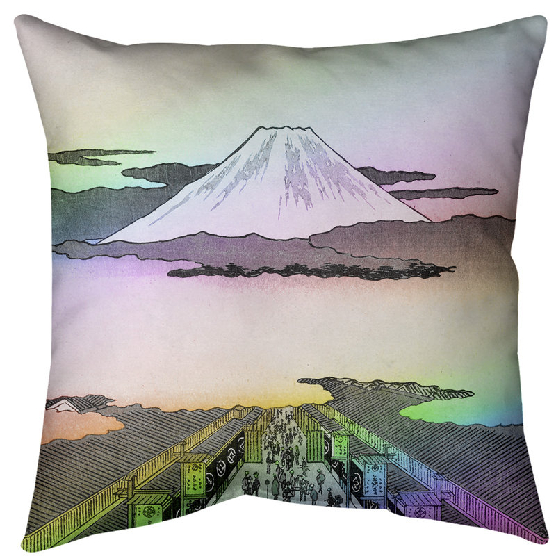 Housse de coussin euro suruga-cho, Arc-en-ciel, Sergé de coton