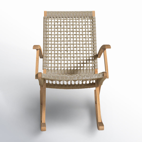 Birch Lane™ Outdoor Brayson Rocking Solid Wood Chair & Reviews | Wayfair