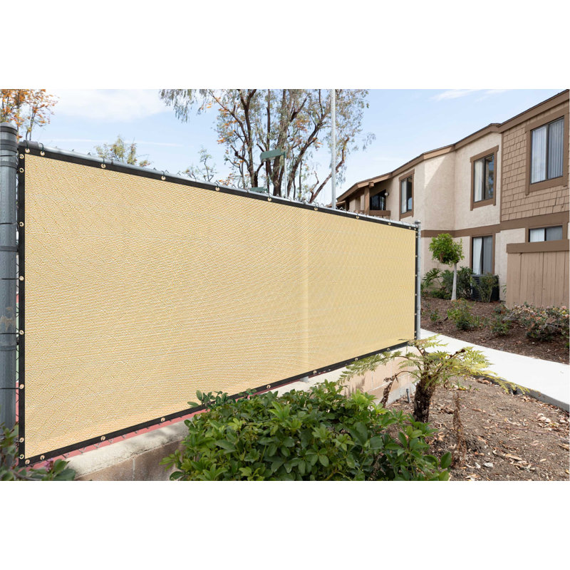 Housse de protection en tissu pour clôture d'intimité H 3 pi ColourTree, Beige, H 3 pi x l 134 pi