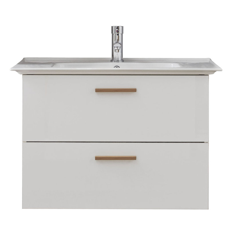 QuickSet 931 80cm Wide Wall-mounted Single Vanity Unit