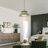 1-Light Dimmable Macaron Green Dome Pendant Light