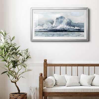 Passing Rain Storm II - Matted and Framed Under Glass, Large Living Room Wall Art