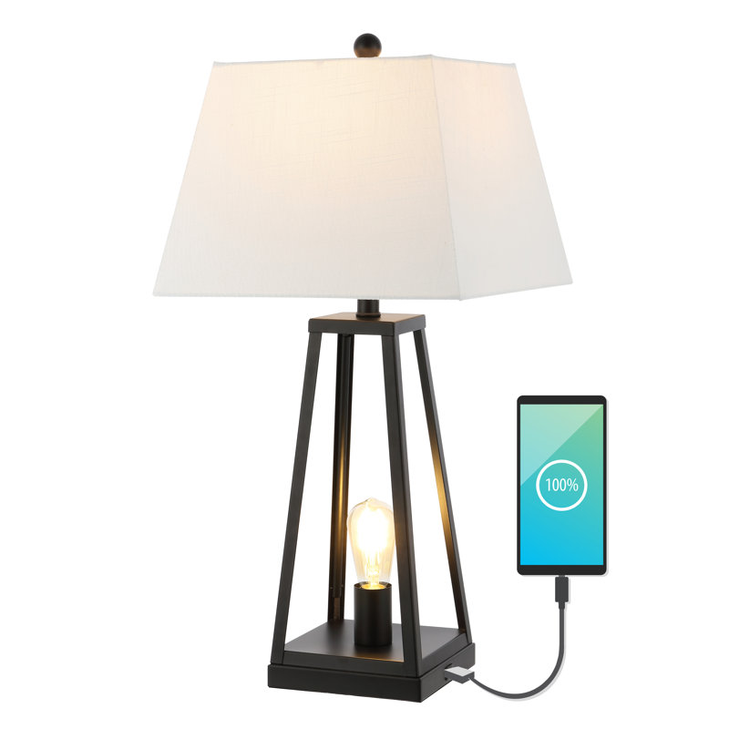 Lampe de table USB en métal Waylon