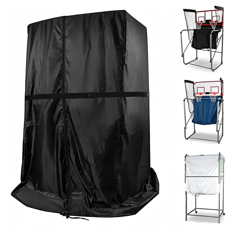 Housse noire pour machine de jeu de basketball, protection pour équipement de jeu de sports d'extérieur résistant à l'eau et aux rayons UV